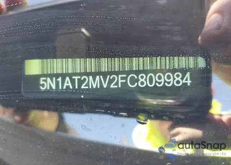 2015 Nissan Rogue Sl из США, поврежденный, VIN 5N1AT2MV2FC809984